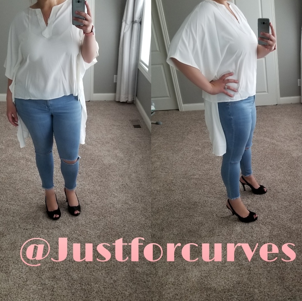 Plus Size Pink High Low Top - Picture 2 of 2